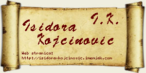 Isidora Kojčinović vizit kartica